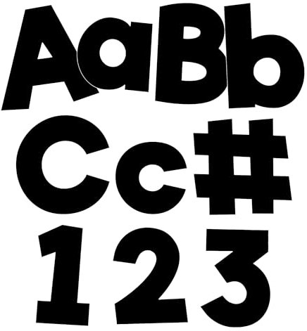 Black Combo Pack EZ Letters, 219 Pieces