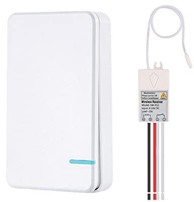 Mengshen Commutateur sans Fil 8V-24V, Télécommande Relais émetteur Et Récepteur Sécurisé Universel pour Les Lumières Ouvre-Portes De Garage Caméra Moteur Appareils Basse Tension