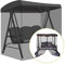 AMZCOM Mosquitera para Columpio, Mosquitera con Cremallera para Columpio de Jardín de 2/3 plazas, Funda Toldo Malla de Poliéster con Cremallera y Techo de Impermeable,205x125x205cm