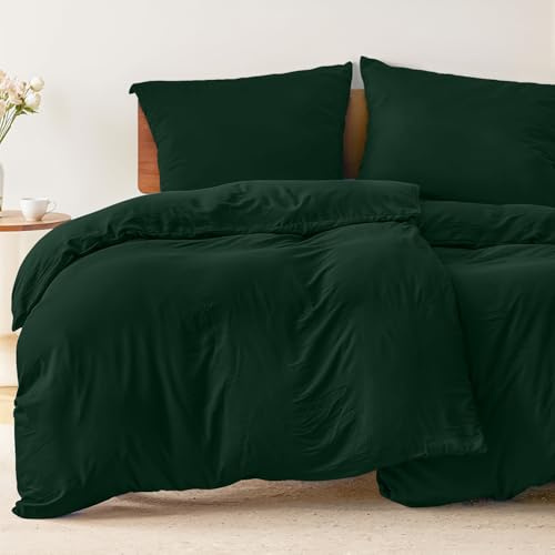 Dreamzie 2 påslakanset 135x200 cm med 2 örngott 80x80 cm - Grönt - 135x200 bäddset i 100% mikrofiber - 4 delar - Certifierat kemikaliefritt (Oeko-Tex)