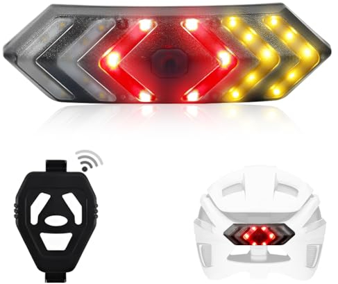 Bici Luce Posteriore con Indicatori di Direzione, NIUAWASA USB Ricaricabile Indicatore Luci 6 Modalità di Telecomando Senza Fili di avvertimento Bicicletta Luci Posteriori