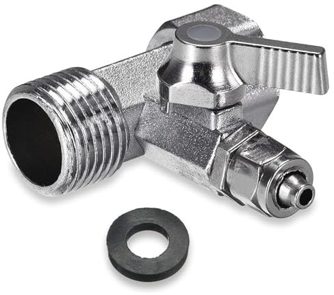 HESUSUSI Vanne D'arrêt Adaptateur En T 3/8 X 3/8 X 1/4 Raccord Adaptateur D'eau Répartiteur De Robinet De Jardin Raccord Robinet Tuyau Avec Tapis En Caoutchouc Pour Raccordement Double