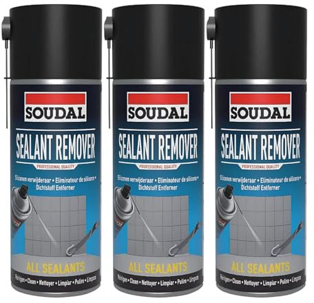 3x Soudal Sealant Remover 400ml - Pack of 3 for Fast & Effective Silicone & Adhesive Removal
