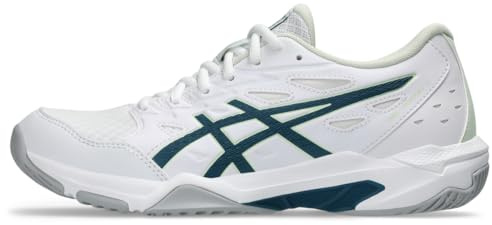 ASICS Women's Gel-Rocket 11 Volleyball Shoes, 8.5, White/Ink Teal