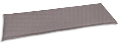 GO-DE Textil Bequeme und attraktive Polsterauflagen für Hochlehner-, Mittellehner- und Niederlehner-Gartenstühle, Bänke (Einzelset, Uni Taupe, 2er-Bankauflage)