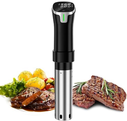 NGARY Sous Vide Machine Precision Cooker, 1100W Slow Water Bath Cooking Machine with Digital Touch Screen, Temperature and Time Display Control, Quiet and Energy Efficient for Beginners Home Chefs