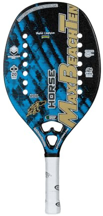 MBT HORSE, Racchetta Beach Tennis 100% Kevlar - Trattamento ruvido- Eva High Power – Leggera e Bilanciata – Profilo 20 mm - Custodia inclusa - Racchetta Campione del Mondo