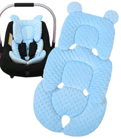 Uoqpty Colchoneta Silla Paseo Universals - Almohadilla Reversible para Cochecitos, Transpirable Y Cómoda 100% Algodón Funda Carrito Bebe, Cojín Doble Cara para Silla De Auto Y Carrito para Verano
