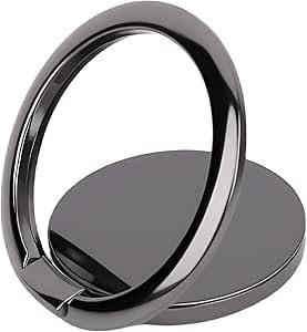 Anneau De Support Universel Pivotant À 360° pour Téléphone Portable Compatible iPhone 16 15 14 13 12 11 Pro XS Max XS XR iPhone 7/8 Plus Samsung S23 S22 Noir