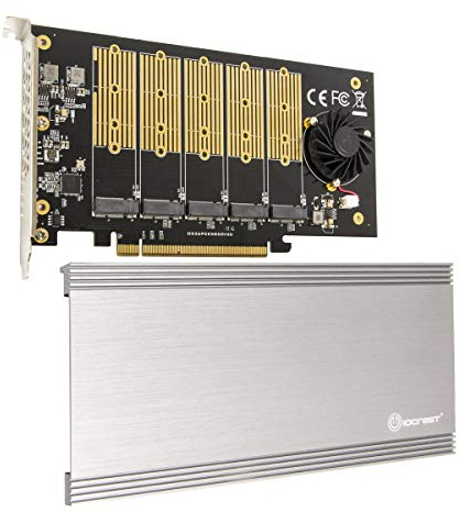 IO Crest 5 Slot M.2 B-Key SATA Base PCI-E 3.0 x2 Larghezza di Banda Scheda Controller Non-Raid Richiede x16 Slot