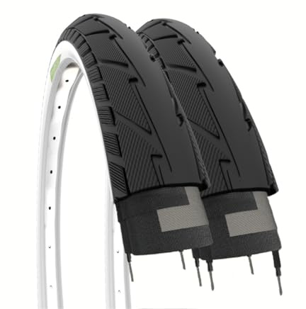 ECOVELO' 2 COPERTONI 26 X 1.75 (47-559) PNEUMATICI BIANCONERI GOMME STRADALI BICI ADULTO SLICK CITY BIKE IBRIDA