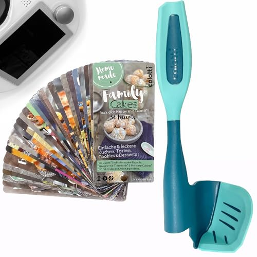 Calotti® Set – Bandeja para horno Family Cakes y espátula giratoria de silicona + para la Thermomix en el paquete de ventajas