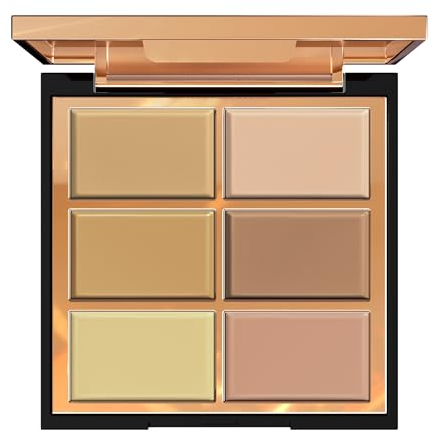 FV Cream Concealer Palette, 6 Farben Color Corrector, Langanhaltend & Wasserfest, Leichte Vermischung, Vollständige Abdeckung für Augenringe, Rötungen & Akne, 01 Light