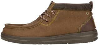 HEYDUDE Wally Mid GripR Workwear - Scarpe Uomo Slip-On Stivaletti, Dark Brown, 44