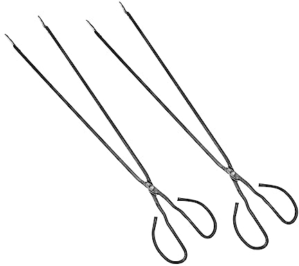 Ciieeo 6 Stk Lange Kaminzange Reinigungswerkzeug Kohlebrikettzange Grillzange Aus Edelstahl Grillclip Für Den Haushalt Outdoor-reinigungspflücker Drinnen Grillen Schwer Eisen Scherenzange