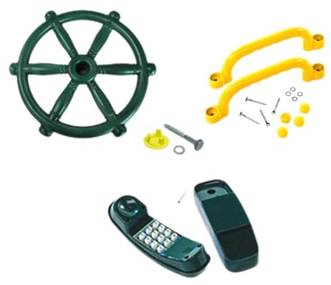 Perfeclan Barn lekplats utrustning tillbehör utomhus playset pirater teleskop säkerhet handtag gunga hängen för bakgård klätterställning, #F
