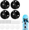 4pcs Ski and Snowboard Wall Mount Rack, Vertical Ski Hanger Holder Snowboard Storage with Screws Expansion Anchors Ski Display Bracket Accessories to Safely Store and Display Your Snow Boards (Black)
