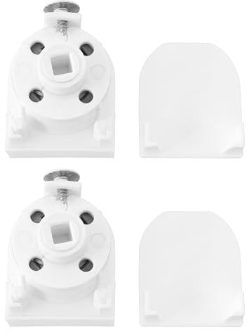 ECSiNG 2 Sets of 37x33mm Roman Curtain Control Mechanism with Cover Roller Shutter Track Accessories Center Pole 5.5mm Compatible with Hilarys