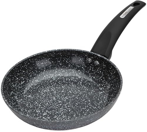 Pendeford Housewares 20cm Forged Non-Stick Frying Pan - Speckled Marble Effect, PFAO/PFAS-Free, Induction Compatible, Dishwasher Safe, Heat-Proof Soft Touch Handle