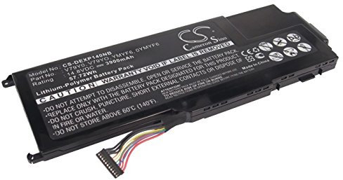 TECHTEK Batería 3900mAh Compatible con [DELL] XPS 14z, XPS 14Z Ultrabook, 14Z-L412X, 14Z-L412Z, L412x, L412z, L511z sustituye 0YMYF6, V79Y0, V79YO, YMYF6