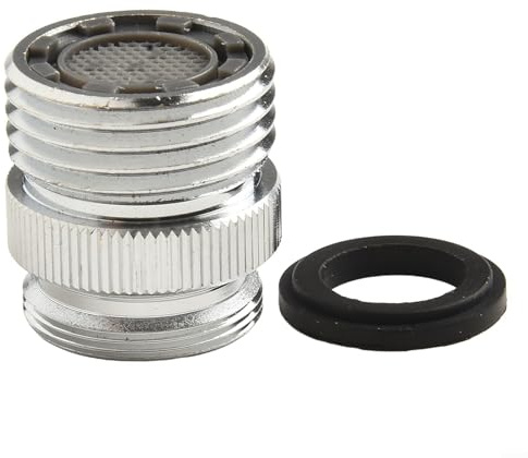 Adaptateur de robinet en laiton de 1,9 cm - Aérateur de tuyau d'arrosage - Fixation d'évier de cuisine - Contrôle des éclaboussures - Facile à installer - Aérateur amovible