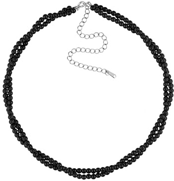 Sacina Beaded Crystal Choker Necklace, Gothic Vintage 1920s Necklace