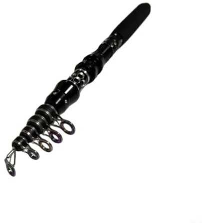 Tidgel Ultra-Compact Telescopic Fishing Rod, Carbon Fiber Pocket Pole with EVA Grip for Travel Sea Angling
