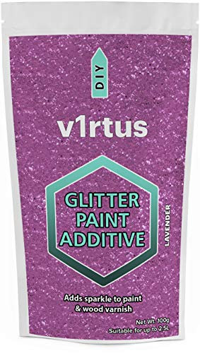 Lavender Purple Glitter Paint Additive 100g | Sparkle Glitter Paint for Walls Interior Exterior, v1rtus