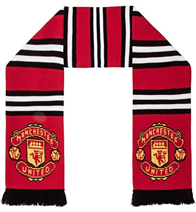 Manchester United FC officiell fotbollspresent randig bar halsduk, Flerfärgad, en storlek