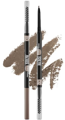 Vivienne Sabó Brow Arcade Eyebrow Pencil – Micro Definer with Brush for Natural Shaping, Long-Wear Color for Full, Defined Arches, Shade 02 Chocolate Brown, 0.035 oz