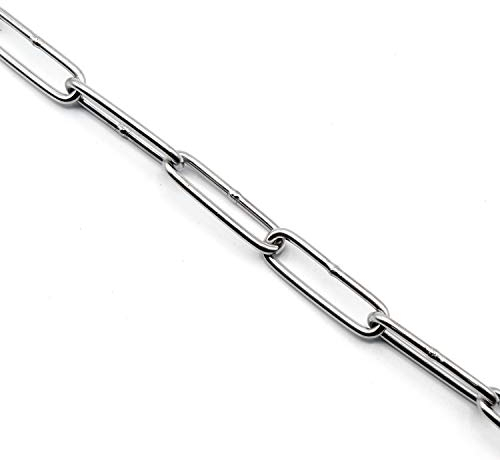 Rundstahlkette langglied 3mm [100m] Edelstahl V4A AISI316 gemäß DIN 5685-C Bruchlast (BL): 320kg HEAVYTOOL® Edelstahlkette 3mm