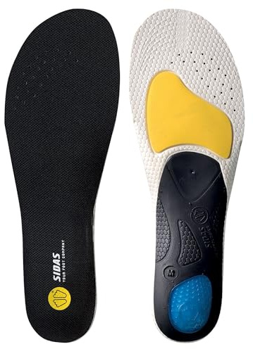 Sidas Solette 3D Football, Adatte agli Scarpini, Antiscivolo, Scocca in TPU e Cuscinetto in Gel per Ammortizzare Gli Urti e Sostenere Il Piede, Solette Multisport Uomo e Donna