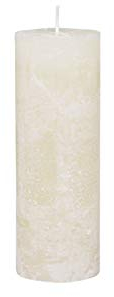 Chic Antique Macon rustikale Stumpenkerze versch.Farben ud Größen Kerze Antik NEU Altarkerzen 100% Paraffin Lange Brenndauer (Creme, 20x7cm)
