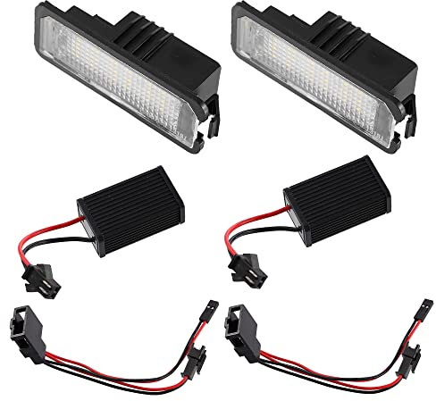 X AUTOHAUX 2pcs Car Auto LED License Plate Light White Light for Polo Golf Exeo