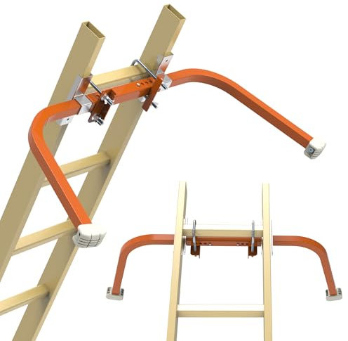 Stegstabilisator, vingspan/väggförlängningsstege avstängningsarmar, förlängningsstege, tillbehör för takrännan, kraftig förlängningsstege, stabilisator för takstegar, rännan (patentväntande)