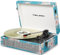Reproductor de discos de vinilo Bluetooth vintage de 3 velocidades con altavoces integrados, reproductor de vinilo LP portátil de maleta con grabación USB, reproducción de música inalámbrica, conector