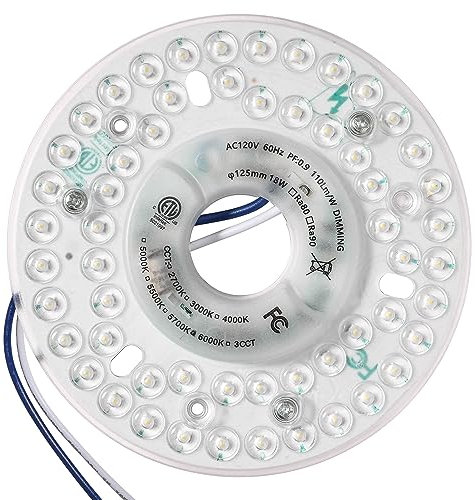 HAOLEDI Kit de luz de ventilador de techo de 4.9 pulgadas, kit de repuesto de luz de techo (blanco)