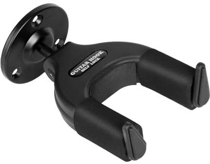 GALAMAX Guitar Wall Mount, Auto Lock Guitar Hanger, Universal Guitar Hooks for Wall with Base and Padded Arms, Guitar Stand Wall Bracket Hooks for Acoustic, Bass, Ukulele, Electric Guitar Accessory