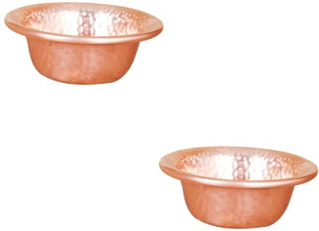 PRETYZOOM 2 Pièces Bol D'eau Calice Tasse De Culte Sacré Coupe D'offrande Bouddhiste Coupes D'offrande Du Temple Tasse à Saké Bol Bouddhiste Coupe D'eau Du Temple Tasses D'eau Bénite Cuivre