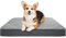 Kuoser Hundebett, Hundebett Grosse Hunde, Hundebett Mittelgroße Hunde, Orthopädisches Hundebetta, Hundebett Waschbar,Hundebett Kleine Hunde, Grau,76x51x8cm
