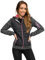BOLF Damen Übergangsjacke Steppjacke Stehkragen Daunenjacke Reißverschluss Sportjacke Zip Wärme Freizeit Sport Basic Outdoor Casual Style KSW4001A Schwarz M [D4D]