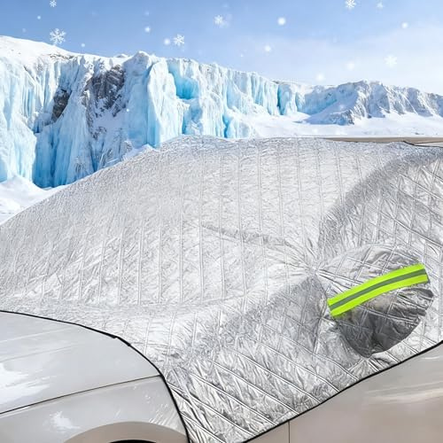 GIUSOBG Copertura Parabrezza Auto 230 * 148CM Copri Vetro Auto per Esterno Pieghevole Parasole Parabrezza,per la Protezione solare e la Protezione da Vento e Sabbia delle Carrello