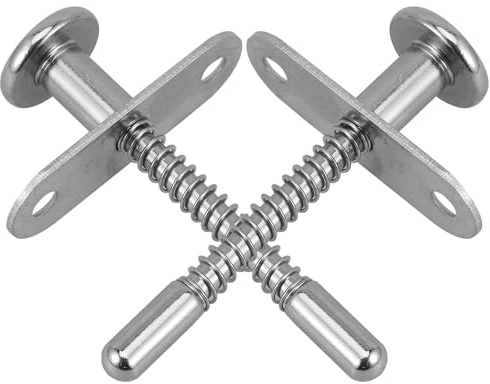 Ipetboom Pestillo de Resorte para Cuna 2 Piezas Perno Metálico de Fijación Tornillo de Ajuste para Accesorios de Muebles Infantiles Herrajes Resistentes para Cerradura Segura de Cama