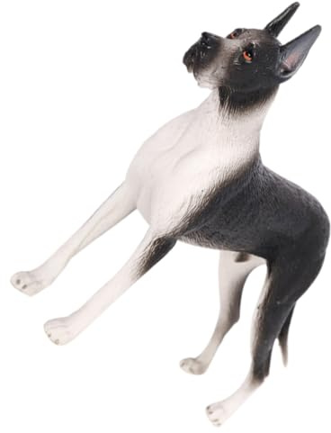iplusmile Figura di Cane Simulata in Plastica Stabile Statuetta Decorativa di Cane Realistico per Interni ed Esterni Ornamento Creativo per Casa Ufficio e Giardino Figura di Cucciolo da