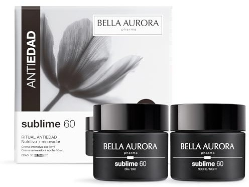 Bella Aurora Pack Sublime 60 Ritual Antiedad Nutritivo y Renovador | Crema de Día SPF 20 + Crema de Noche Renovadora de Regalo | Densidad, Firmeza y Luminosidad | 2 x 50 ml