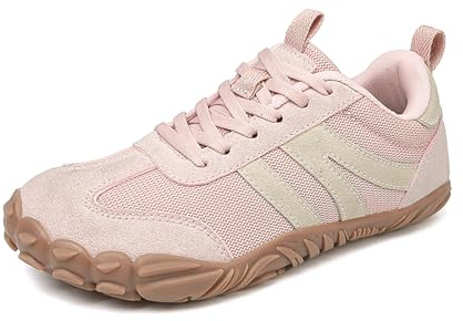MIEHUIAI Unisex barfotaskor med bred tålåda, Zero-Drop sula, andas och lätta, minimalistiska utomhusskor för kvinnor och män, ROSA, 39 EU