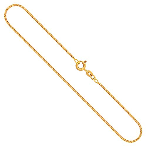 EDELIND Goldkette Damen 333 Echtgold - Panzerkette 1.4 mm Gelbgold 40 cm mit stilvoller Geschenkbox