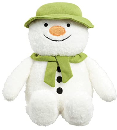 Rainbow Designs Christmas Snowman Toy - Super Soft Musical Plush with Green Hat & Scarf, plays 'We're Walking in the Air', 19d x 14.5w x 20.5h