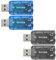 Be In Your Mind 4 Stück Externe 5.1 USB Stereo Soundkarte mit 3,5mm Kopfhörer Und Mikrofonanschlüssen Virtueller 3D 5.1 Kanal Audioadapter Kompatibel mit Windows, 2 Schwarz & 2 Blau