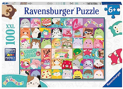 Ravensburger Kinderpuzzle 13391 - Viele Bunte Squishmallows - 100 Teile Squishmallows Puzzle für Kinder ab 6 Jahren